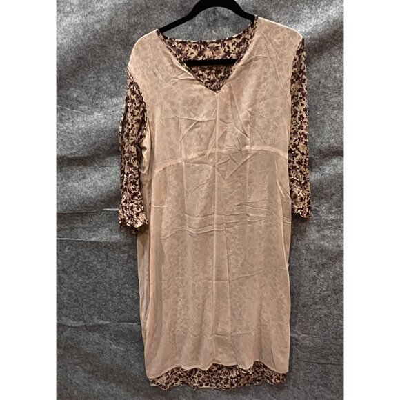 J. Jill Womens Med Romantic Boho Cottagecore Peasant Ruffle Front Floral Dress - Picture 5 of 11